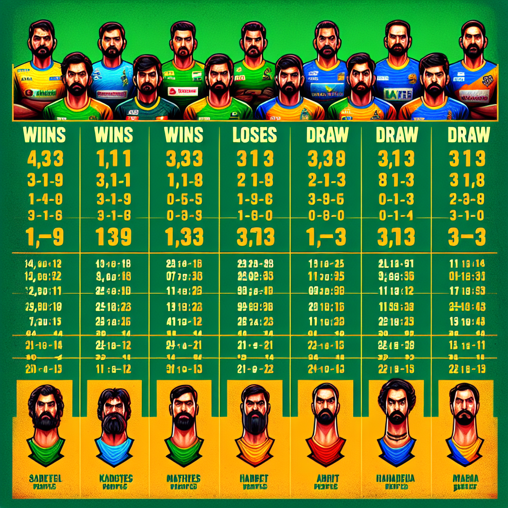 kabaddi points table 2019
